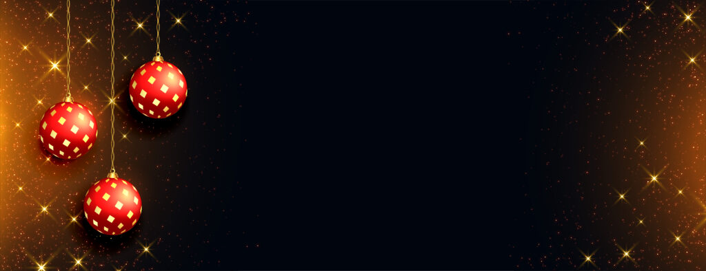 Merry Christmas banner with text space